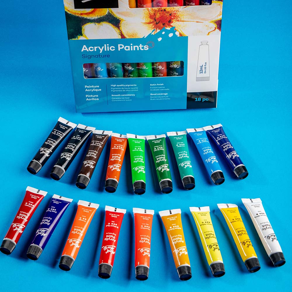 Mont Marte Acrylic Colour Signature Paint Set - 18pc×12ml