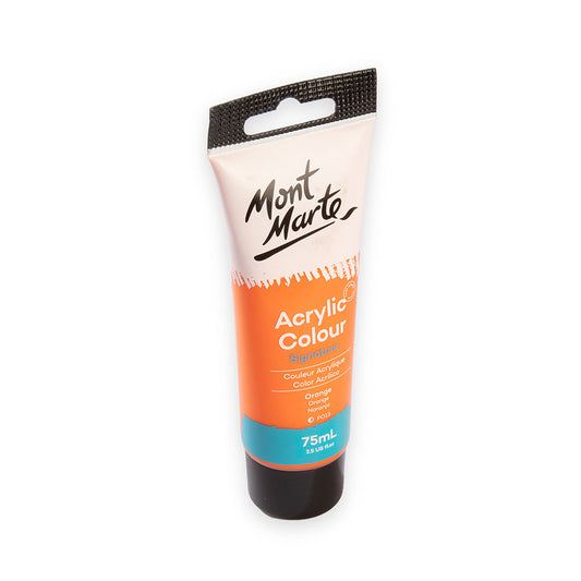 75ml Mont Marte Acrylic Colour Signature Paint Set Tube - Orange