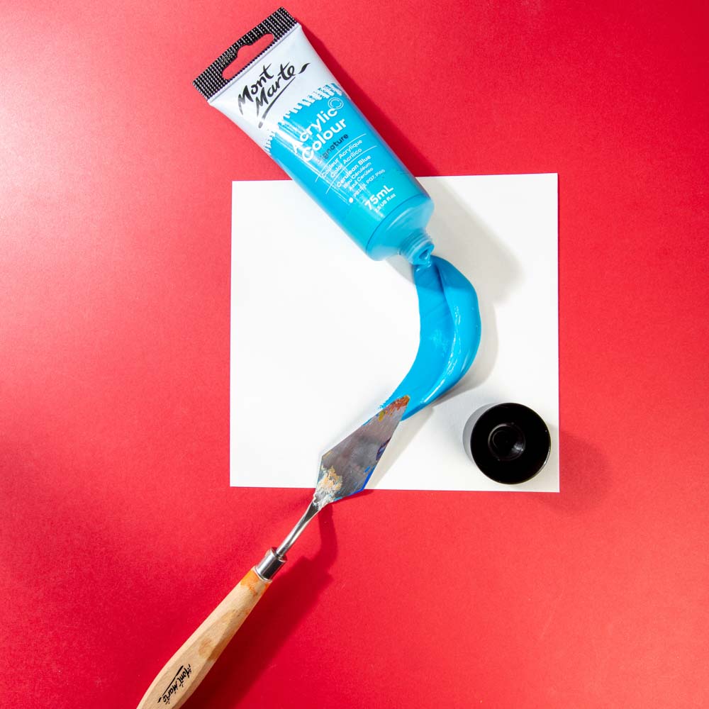 75ml Mont Marte Acrylic Colour Signature Paint Tube - Cerulean Blue