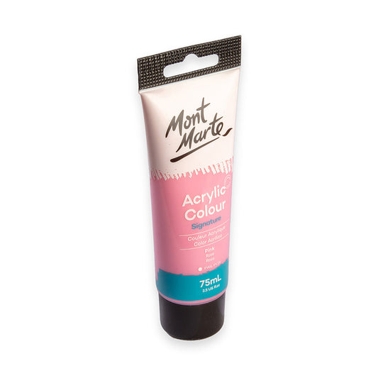 75ml Mont Marte Acrylic Colour Signature Paint Tube - Pink