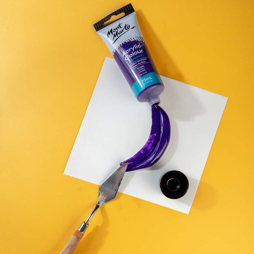 75ml Mont Marte Acrylic Colour Signature Paint Tube - Purple