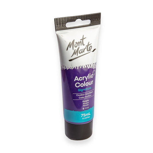 75ml Mont Marte Acrylic Colour Signature Paint Tube - Purple