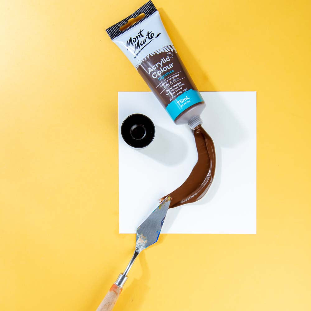 75ml Mont Marte Acrylic Colour Signature Paint Tube - Burnt Umber