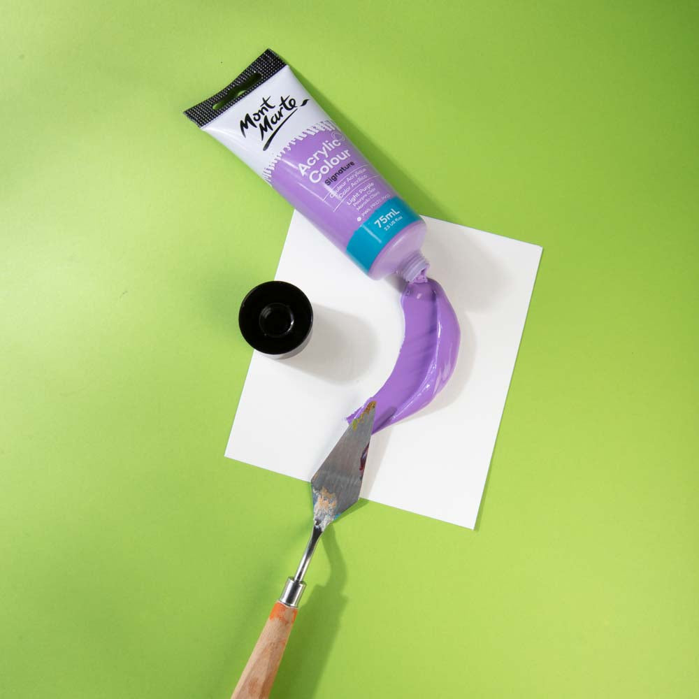 75ml Mont Marte Acrylic Colour Signature Paint Tube - Light Purple
