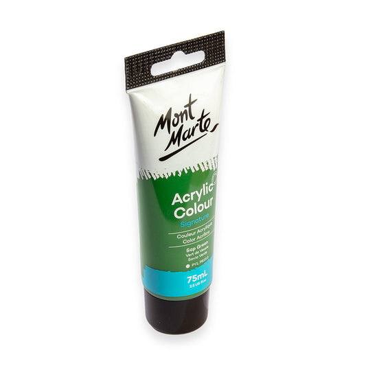 75ml Mont Marte Acrylic Colour Signature Paint Tube - Sap Green
