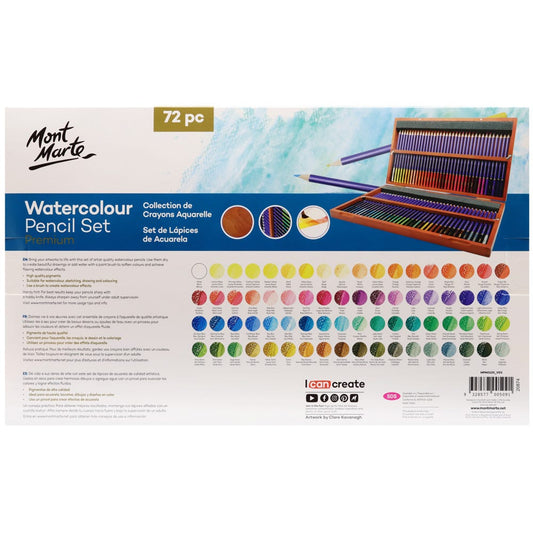 72pc Mont Marte Watercolour Pencil Set