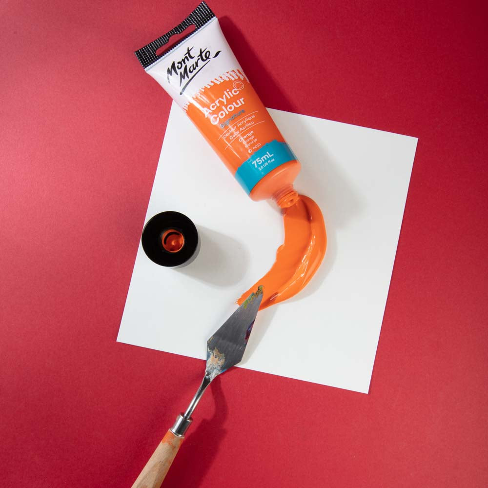 75ml Mont Marte Acrylic Colour Signature Paint Set Tube - Orange