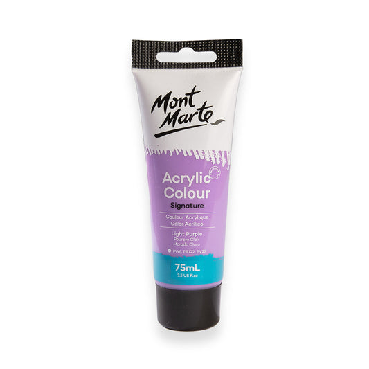 75ml Mont Marte Acrylic Colour Signature Paint Tube - Light Purple