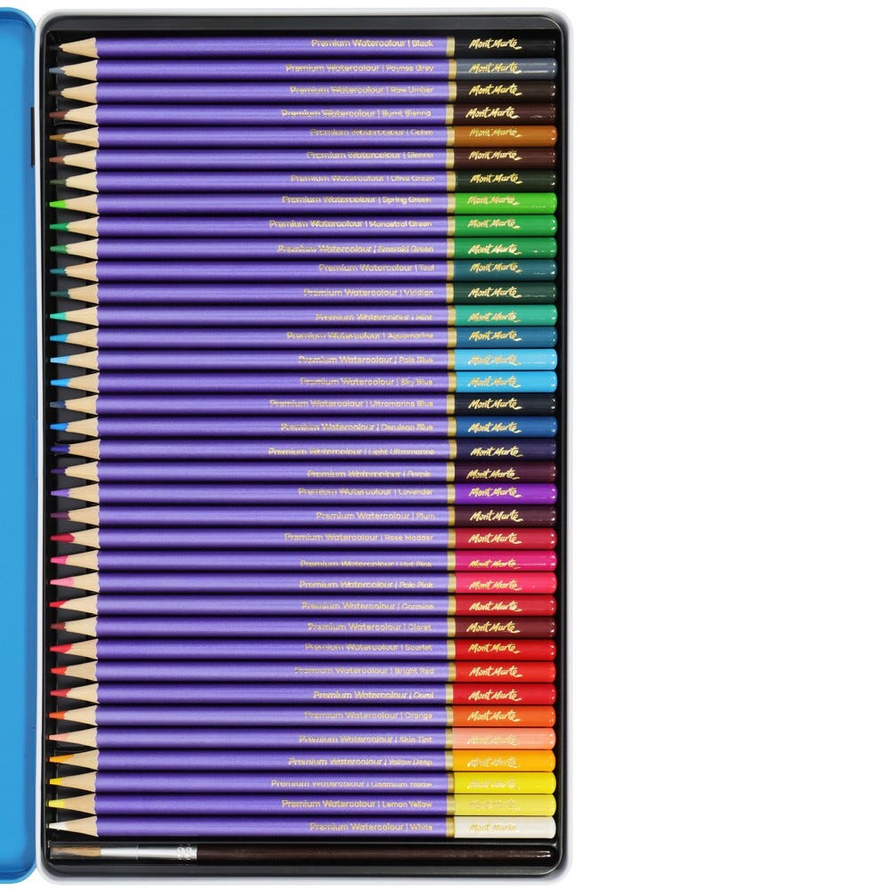 36pc Mont Marte Watercolour Pencil Set In Tin