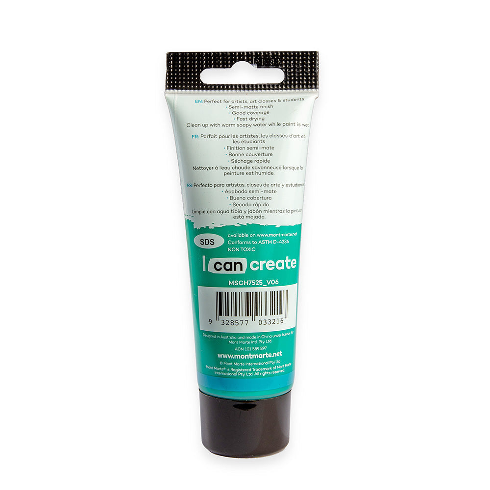 75ml Mont Marte Acrylic Colour Signature Paint Tube - Viridian