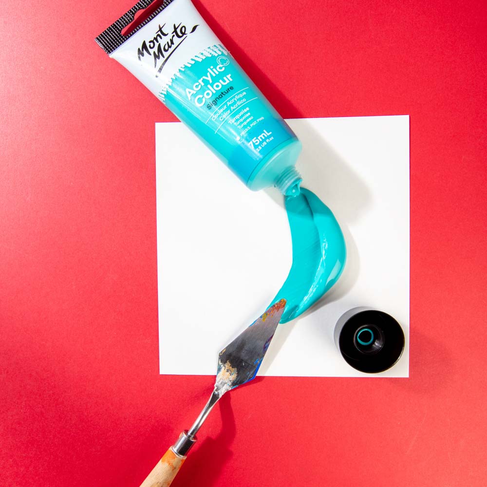 75ml Mont Marte Acrylic Colour Signature Paint Tube - Turquoise