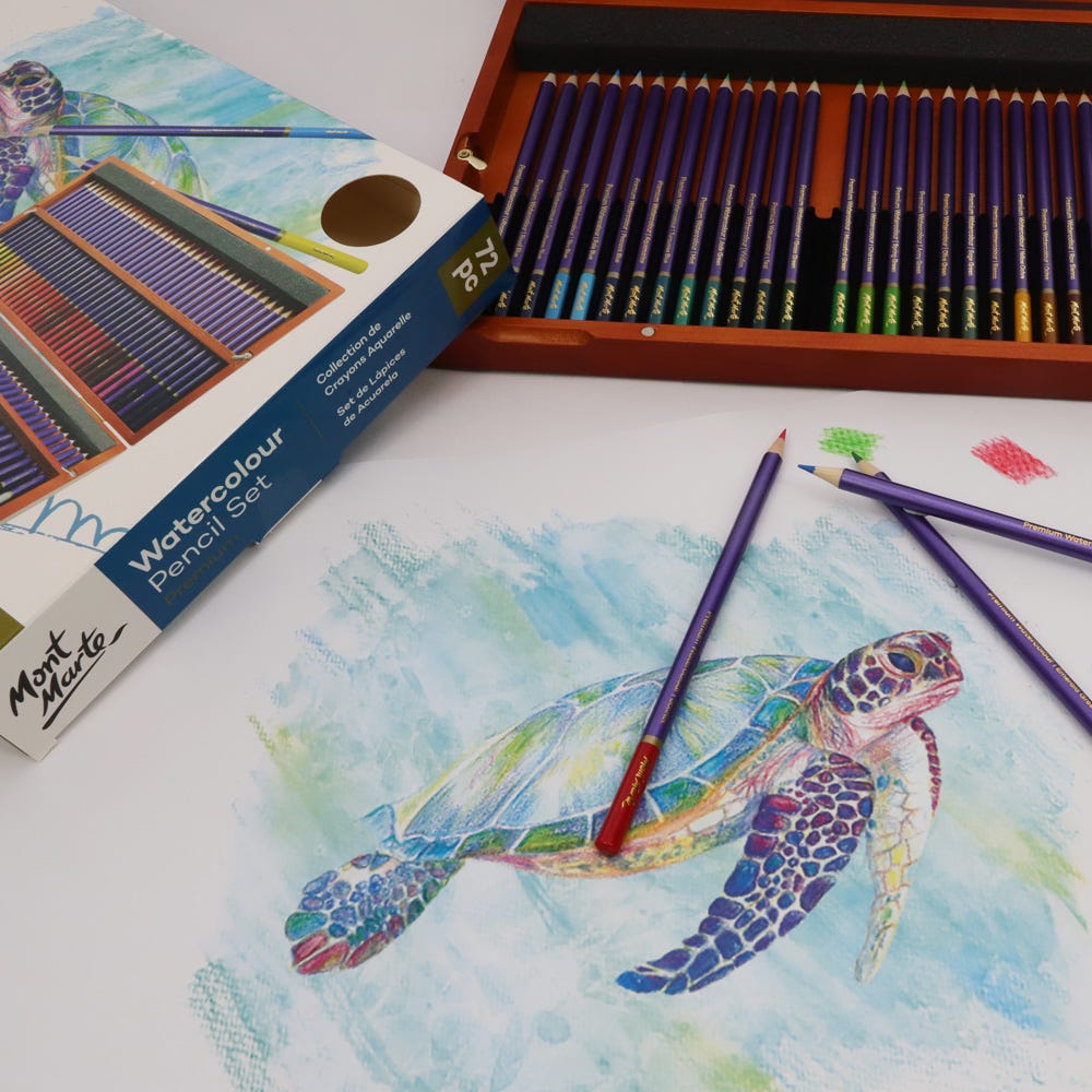 72pc Mont Marte Watercolour Pencil Set