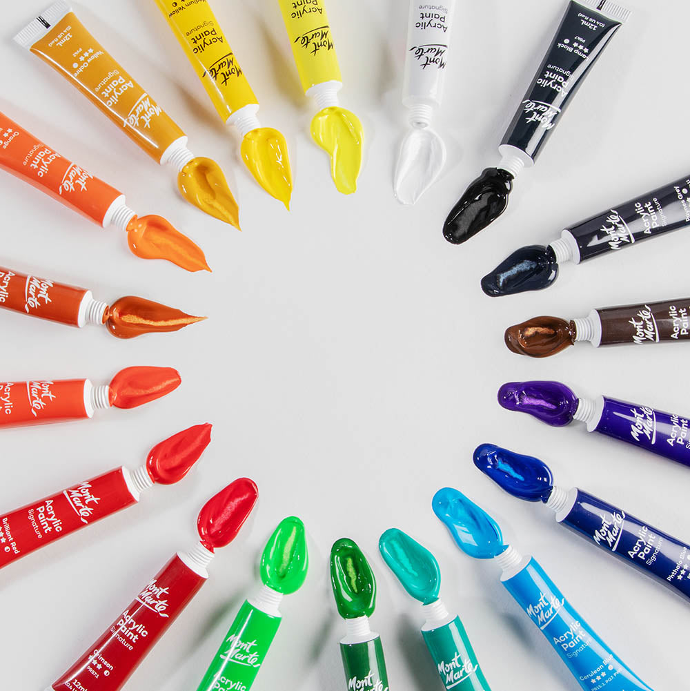 Mont Marte Acrylic Colour Signature Paint Set - 18pc×12ml