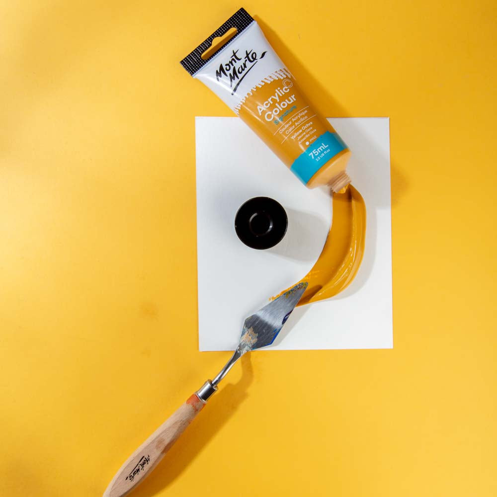 75ml Mont Marte Acrylic Colour Signature Paint Tube - Yellow Ochre