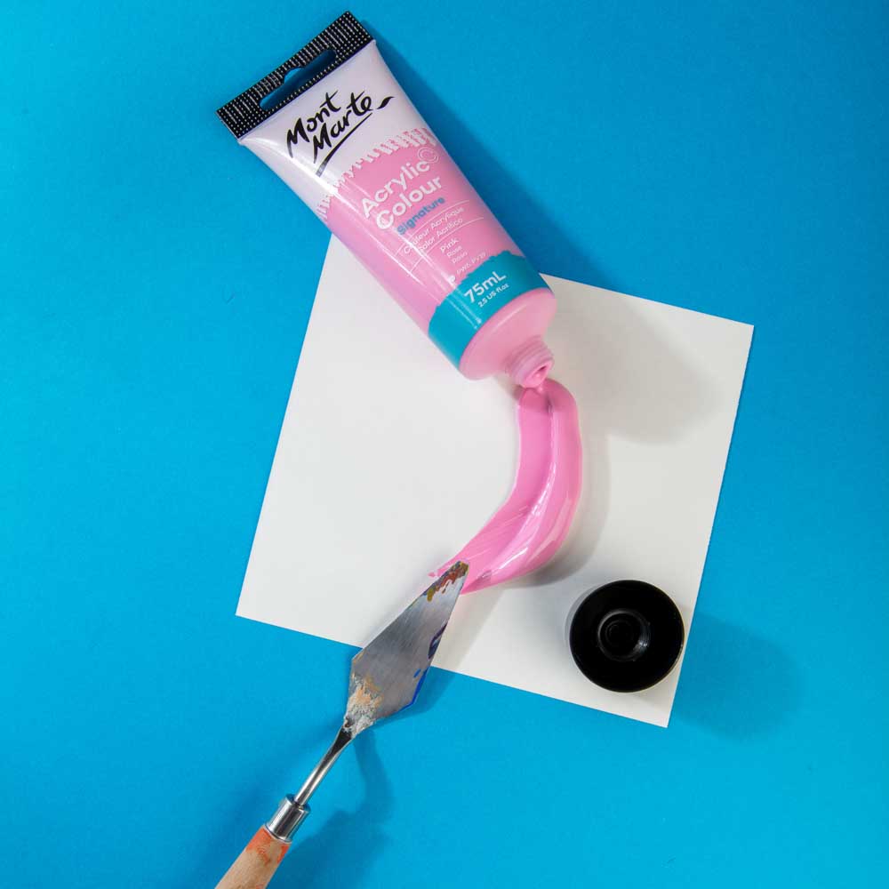75ml Mont Marte Acrylic Colour Signature Paint Tube - Pink
