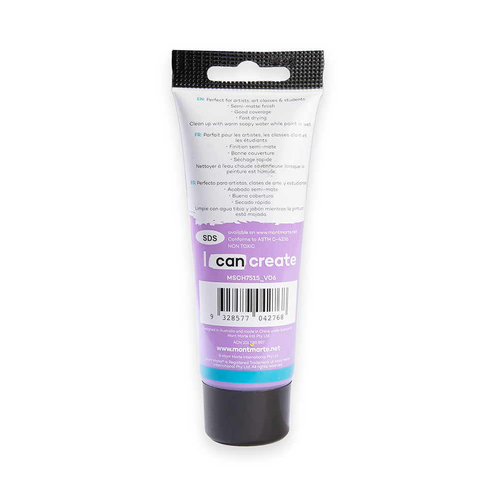 75ml Mont Marte Acrylic Colour Signature Paint Tube - Light Purple