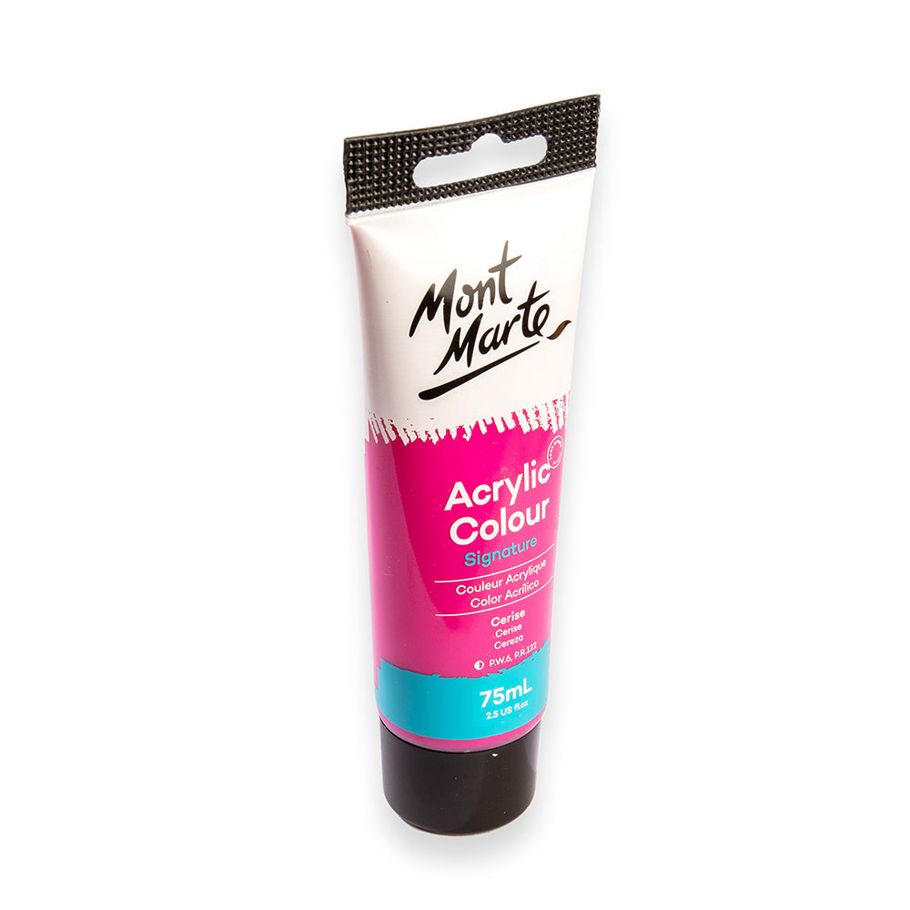 75ml Mont Marte Acrylic Colour Signature Paint Tube - Cerise