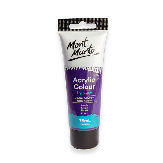 75ml Mont Marte Acrylic Colour Signature Paint Tube - Purple