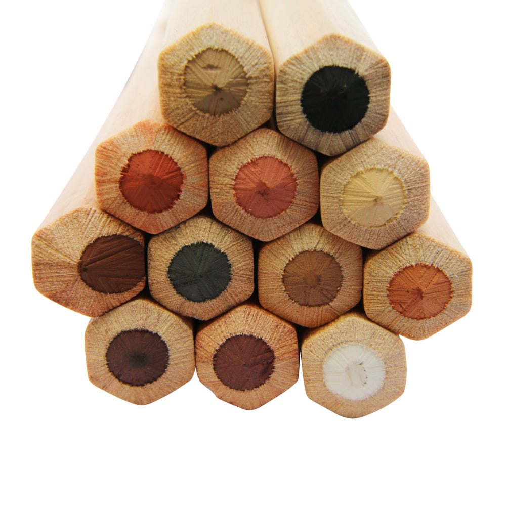 12pc Mont Marte Skin Tint Pastel Pencils