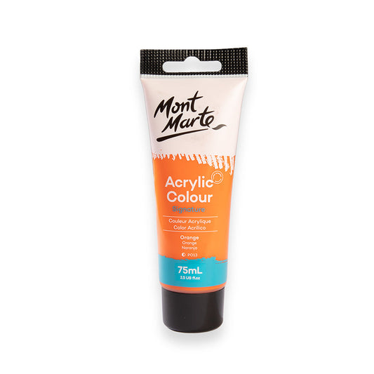 75ml Mont Marte Acrylic Colour Signature Paint Set Tube - Orange
